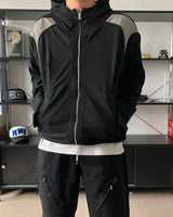 AMフィンガー ホール カラー コンビネーション フーデッド ジップアップ(2C)