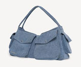 アウトポケットボストンバッグ DENIM LARGE