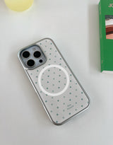 [MADE]ミントクリーム エポキシ シルバー MagSafe対応 iPhoneケース