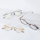 Knouun Round titanium glasses CODE. 102. C Sizzy silver