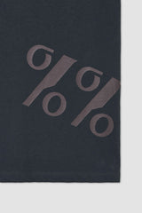 %% ロゴロールアップTシャツ / チャコール