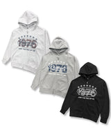 1976 Vintage Crack Twoway Hoodie Zip-Up_Black