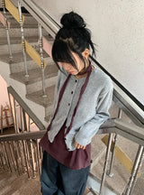 26FW★ [BAONHAUS] Cotyren Round Knit Cardigan
