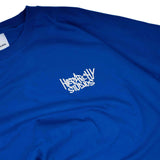 Hierarchy Studios - グラフィティーワイドロゴオーバーサイズTシャツ ブルー