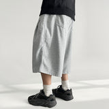 Spike Curve Slit Pintuck Sweat Bermuda Pants (3 colors)