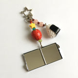 Square Mirror Keychain/四角いミラーキーホルダー