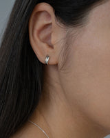 [White gold] リニングピアス