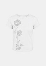 Azelie Rhinestone Flower Tee