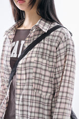 Cream vintage check shirt