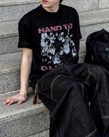 タッチグラフィックオーバーサイズハーフTシャツ