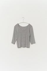 (W) Ash Striped Top