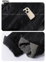 Custom Warm Fur Collar Leather Jacket