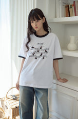 26SS★ Cats Music Ringer Short Sleeve Tee