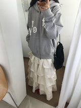 Fleece-lined patch hoodie