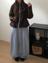 Dekan Fleece Back Pocket Banding Wide Pants