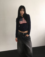 USA ニットフードジャンパー