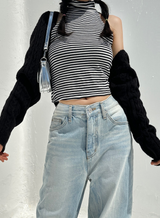 (FALL/WINTER ITEM) VIVID THICK KNIT LOOSE-FIT LAYERED CABLE-KNIT BOLERO CARDIGAN - 2 COLOR