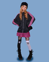 skull black&white knee-socks