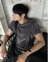 ベロアラウンド半袖Tシャツ