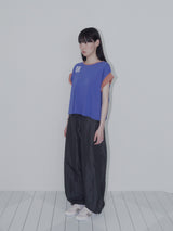 NYLON STUD PINTUCK PANTS (DARK GREY)