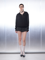 Eyelet polo Shirt [Black]