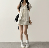 Lipo Pintuck Belt Set Banding Miniskirt