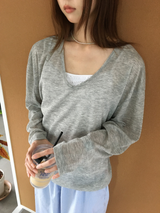Cinnamon Summer V-neck Knit (6color)