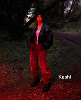 【Keshi】ネバダウォッシュフロッキングデニムジーンズ