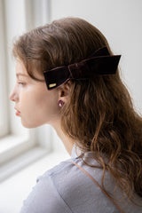 Velvet ribbon knot hairpin (2colors)