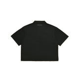 MANS クロップピケポロシャツ BLACK