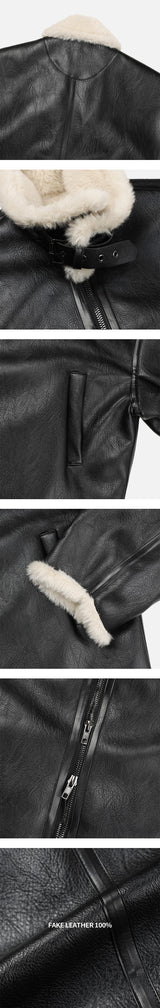 [F/W] Leather crop mustang