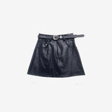 テインナクラックレザースカート (Belt Set)