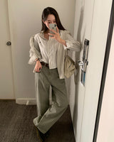 [ORIGINAL] Cran Straight Cotton Washed Pants