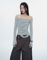 MELVIN LONG SLEEVE TOP (BLUE GREY)