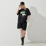 White Sculpture and Apple T-shirt (Black)