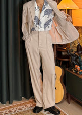 Linen loose-fit jacket 4COLOR