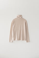 Basic turtle neck T-shirts (Beige)
