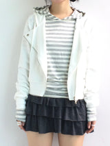 striped layer hoodie