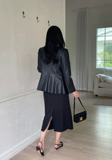 Arc Round Leather Jacket