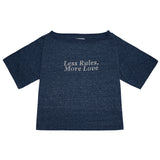 LESS RULES MORE LOVE BOAT NECK BLUE (HOTFIX) [WOMAN]