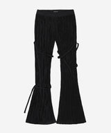 Strap Pleats Pants #Black
