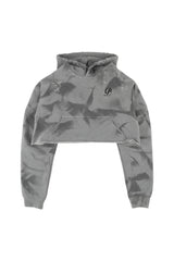 クロップダメージスウェットシャツ (GRAY)