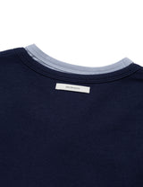 レイヤードフリルカーディガンTシャツ(ネイビー)