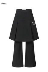 ROAZ CHECK BACK POCKET SKIRT PANTS