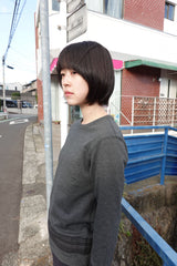 saros ヴィンテージ長袖Tシャツ - チャコール(1)