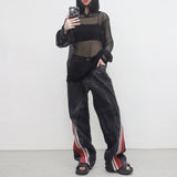 (Unisex) Baren See-Through Hooded T-Shirt