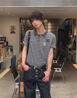 リクル96ストライプカラー半袖Tシャツ