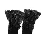 Pokin Lace Ribbed Knee-Long Socks