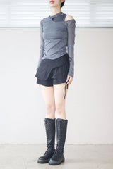 Ohi Layered Wrap Skirt Pants
