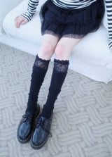 Lace High Knee Socks (3color)